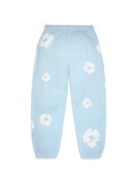 Cotton Wreath Sweatpants Powder Blue