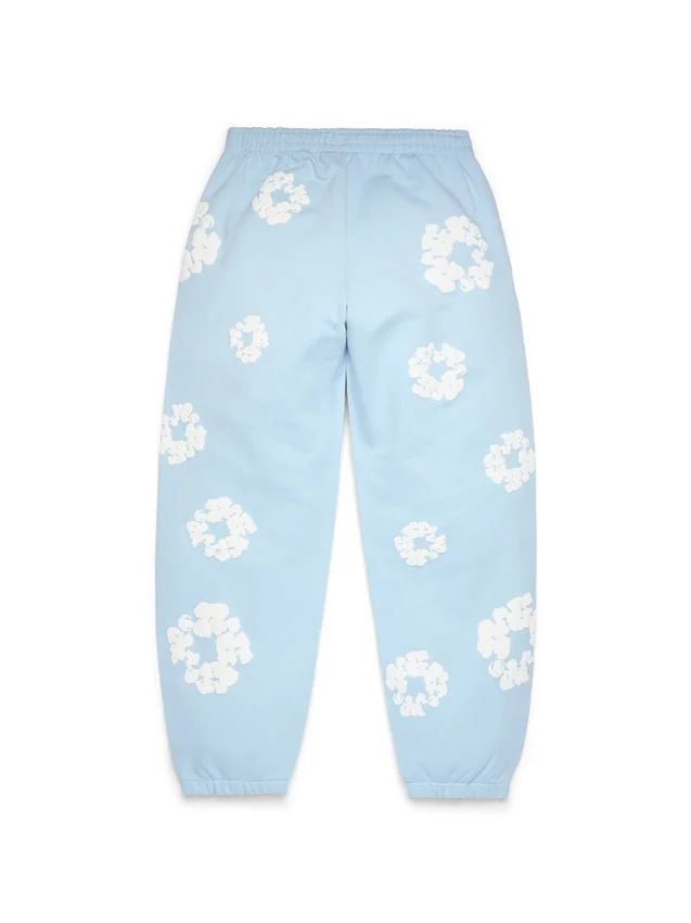 Cotton Wreath Sweatpants Powder Blue