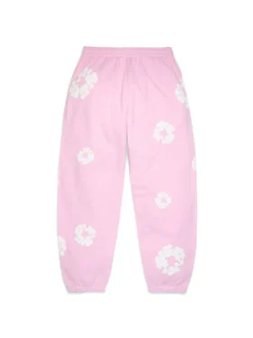 Cotton Wreath Sweatpants Powder Pink