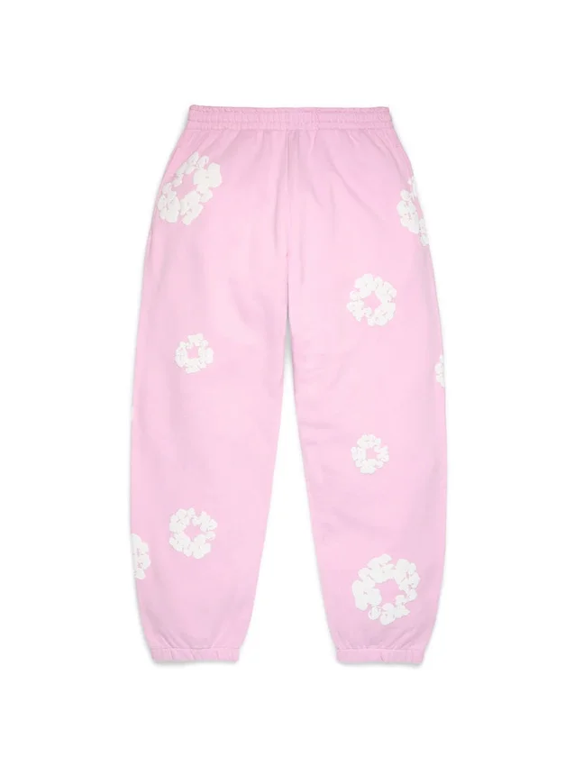 Cotton Wreath Sweatpants Powder Pink