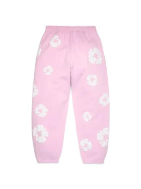 Cotton Wreath Sweatpants Powder Pink