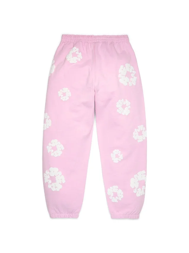 Cotton Wreath Sweatpants Powder Pink
