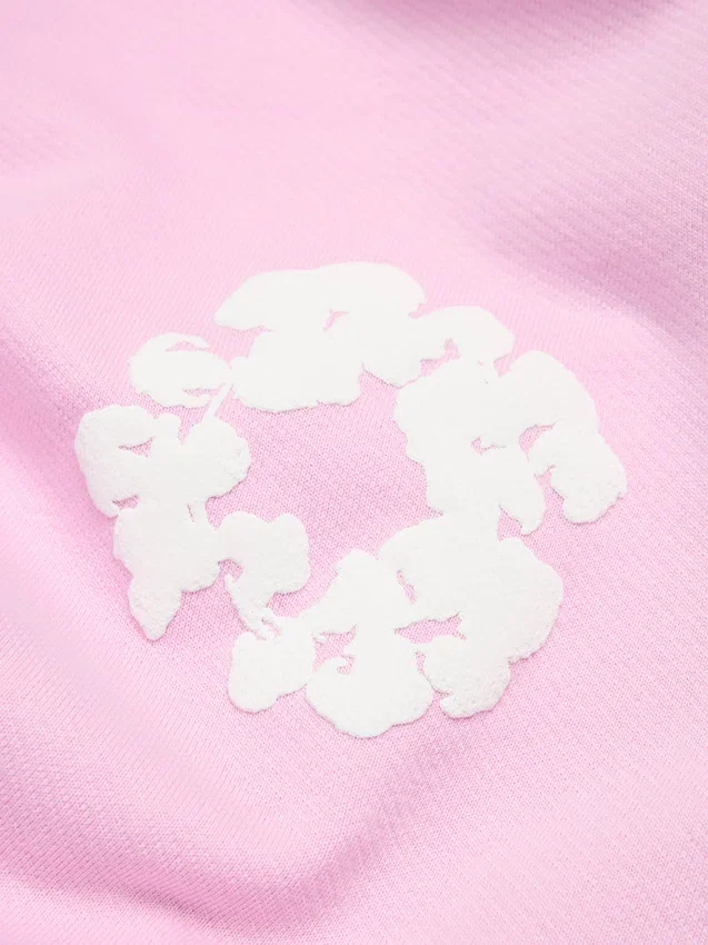 Cotton Wreath Sweatpants Powder Pink