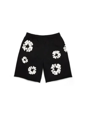 Cotton Wreath Sweatshorts Black