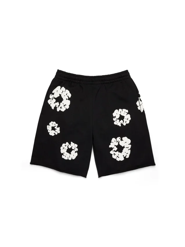 Cotton Wreath Sweatshorts Black