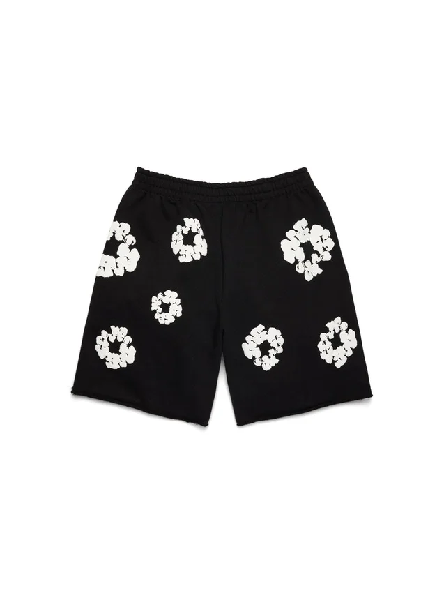 Cotton Wreath Sweatshorts Black