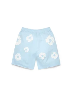 Cotton Wreath Sweatshorts Powder Blue