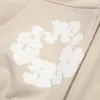 Cotton Wreath Zip Hoodie Cream