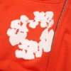 Cotton Wreath Zip Hoodie Dark Orange