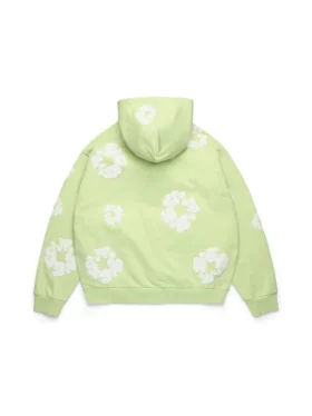 Cotton Wreath Zip Hoodie Mint