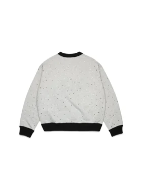 Crystal Crewneck Knit Sweater Black