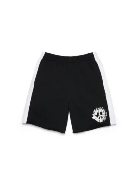 Denim U Paneled Sweatshort Black
