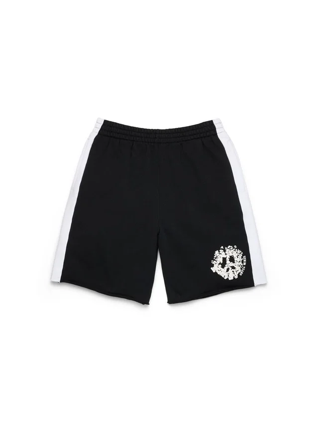 Denim U Paneled Sweatshort Black