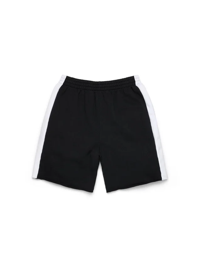 Denim U Paneled Sweatshort Black