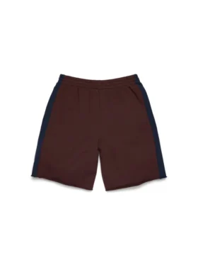 Denim U Paneled Sweatshort Brown