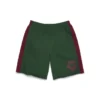 Denim U Paneled Sweatshort Green