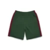 Denim U Paneled Sweatshort Green