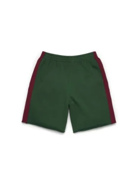 Denim U Paneled Sweatshort Green