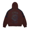 Denim U Paneled Zip Hoodie Brown