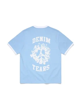 Denim U Ringer Tee Light Blue