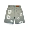 Dirty Wash Cotton Wreath Denim Short