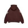 DT Chenille Patch Zip Hoodie Brown