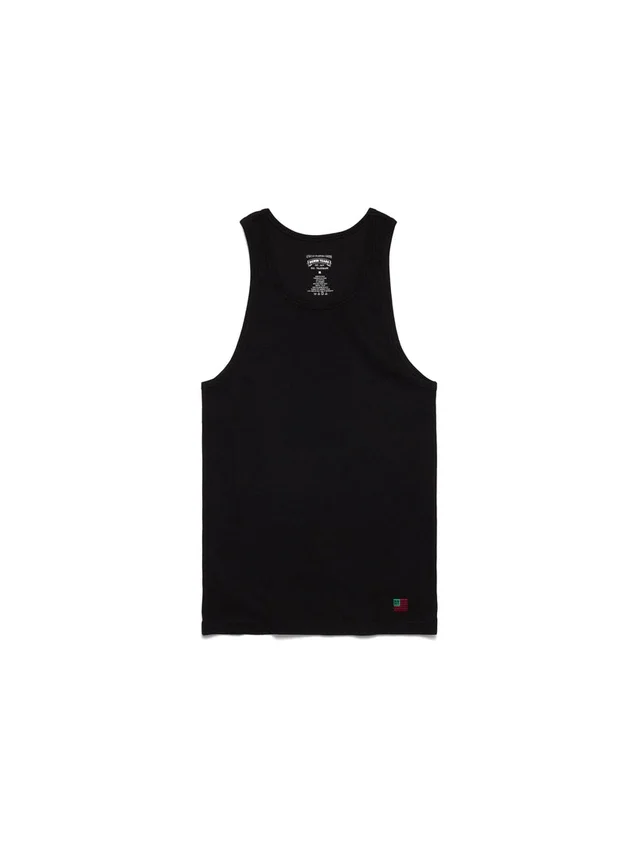 DT Flag 3-Pack Ribbed Tank Black