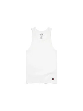 DT Flag 3-Pack Ribbed Tank White