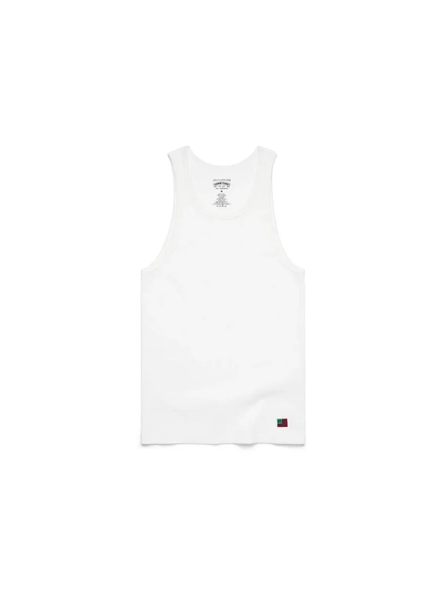 DT Flag 3-Pack Ribbed Tank White