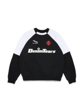 DT Sport Color Blocked Crewneck Black