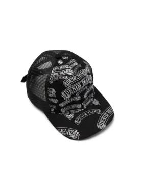 DT Stamp Pattern Trucker Hat Black