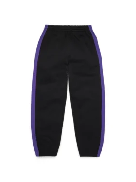 DT Stripe Open Hem Sweatpant Black