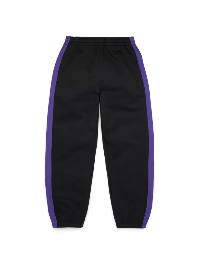 DT Stripe Open Hem Sweatpant Black