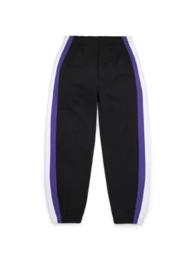 DT Stripe Open Hem Sweatpant Black