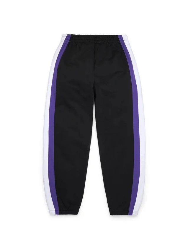 DT Stripe Open Hem Sweatpant Black