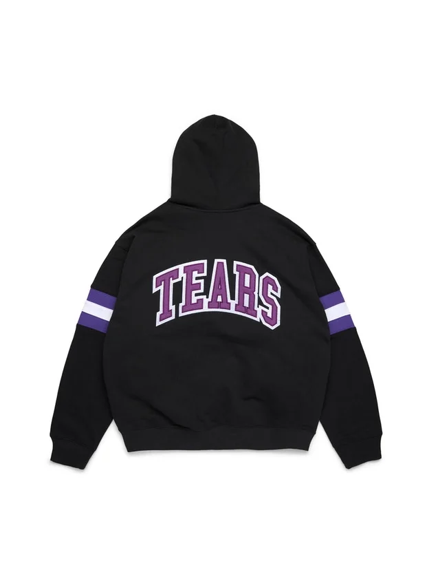 DT Stripe Zip Hoodie Black