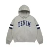 DT Stripe Zip Hoodie Grey