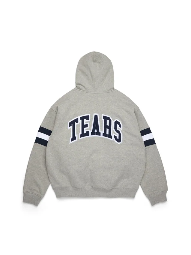 DT Stripe Zip Hoodie Grey