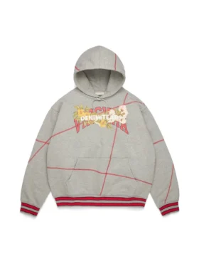 DT Virginia Overlock Stitch Hoodie Grey