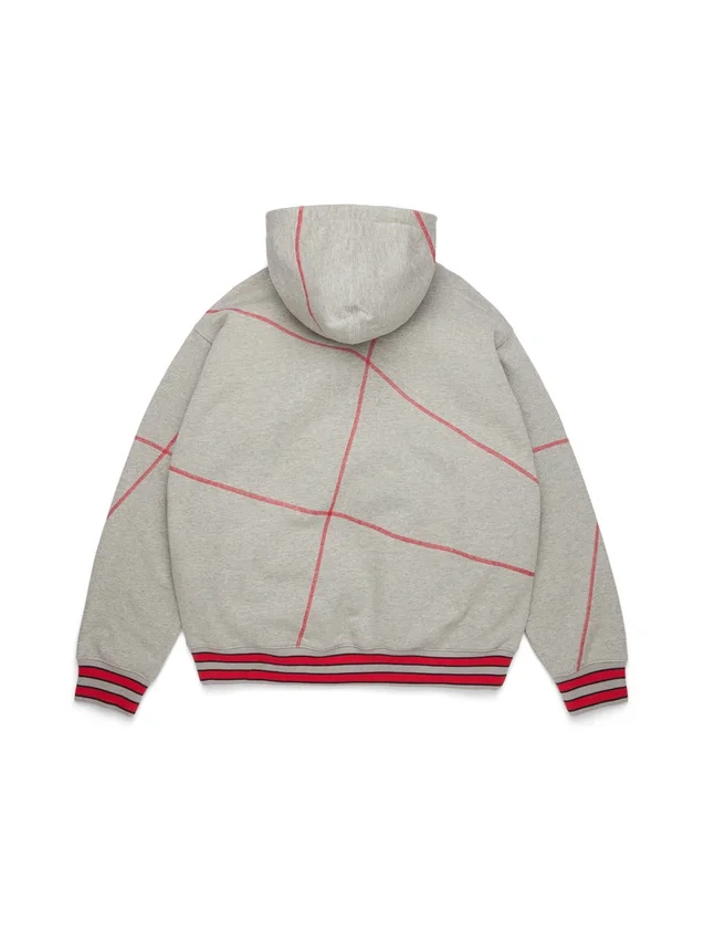 DT Virginia Overlock Stitch Hoodie Grey