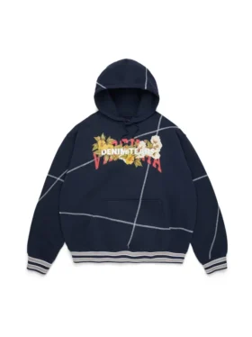 DT Virginia Overlock Stitch Hoodie Navy