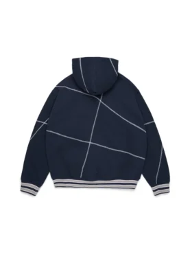 DT Virginia Overlock Stitch Hoodie Navy