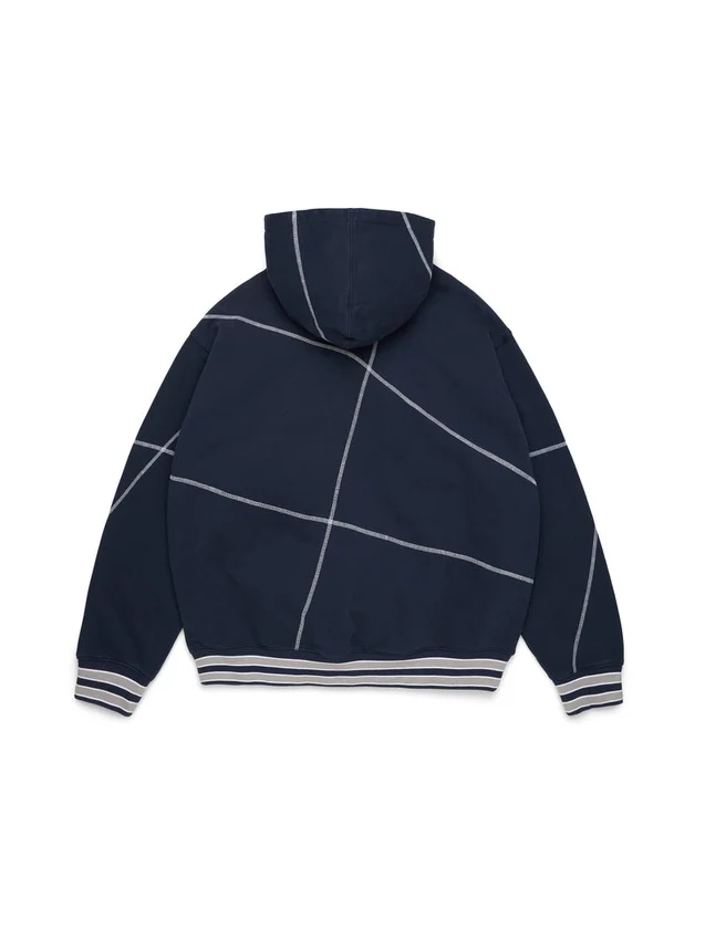 DT Virginia Overlock Stitch Hoodie Navy