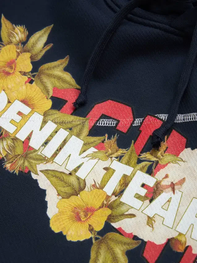 DT Virginia Overlock Stitch Hoodie Navy