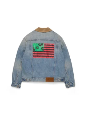Flag Denim Jacket Light Wash