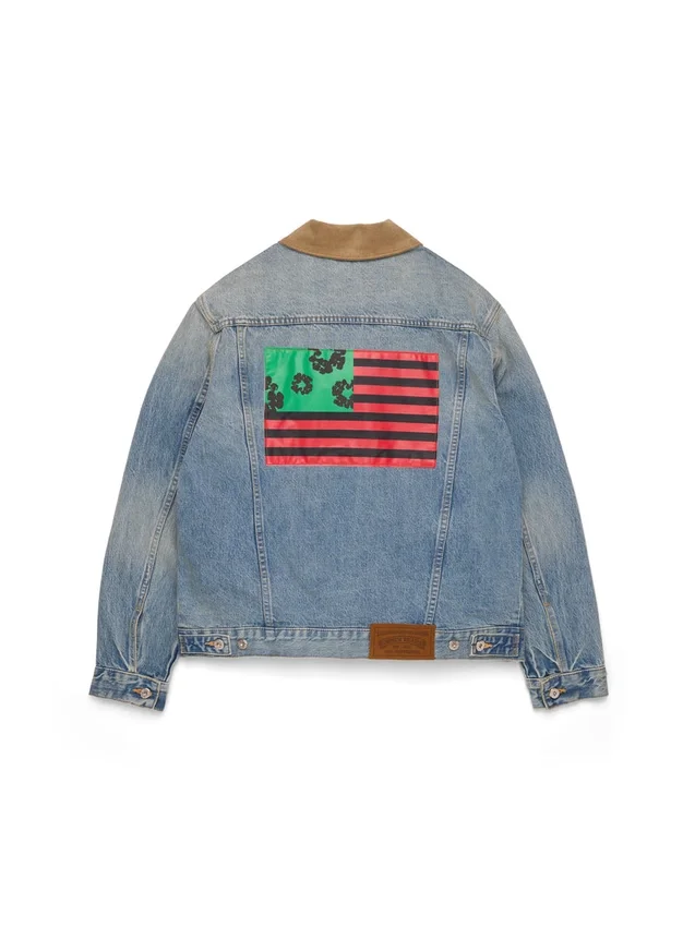Flag Denim Jacket Light Wash