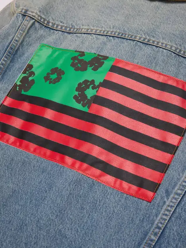 Flag Denim Jacket Light Wash