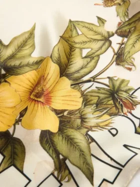 Floral Silk Bandana Cream