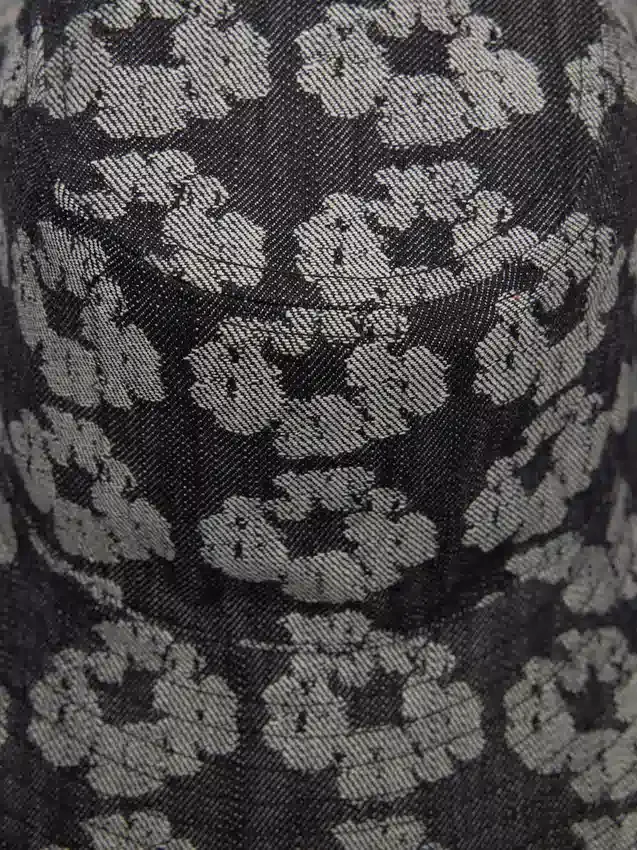 Jacquard Wreath Bucket Hat Washed Black
