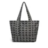 Jacquard Wreath Denim Tote Bag Dark Wash